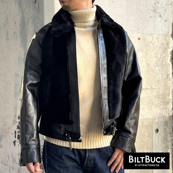 良好】アトラクションズ グリズリージャケット熊ジャンホースハイド