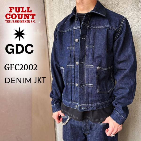 FULLCOUNT×GDC [ GFC2002 ] Classic Pleated Denim Jacket フルカウント×ジーディーシー 13oz デニムジャケット セルヴィッチ 日本製 カプセルコレクション