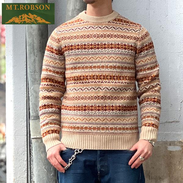 MT. ROBSON マウントロブソン FAIR ISLE WOOL SWEATER フェアアイル 