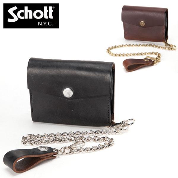 極美品✨️ Schott パーフェクトウォレット ミディアム チェーン ブラック Schott N.Y.C (ショット) パーフェクト ウォレット ミディアム 2