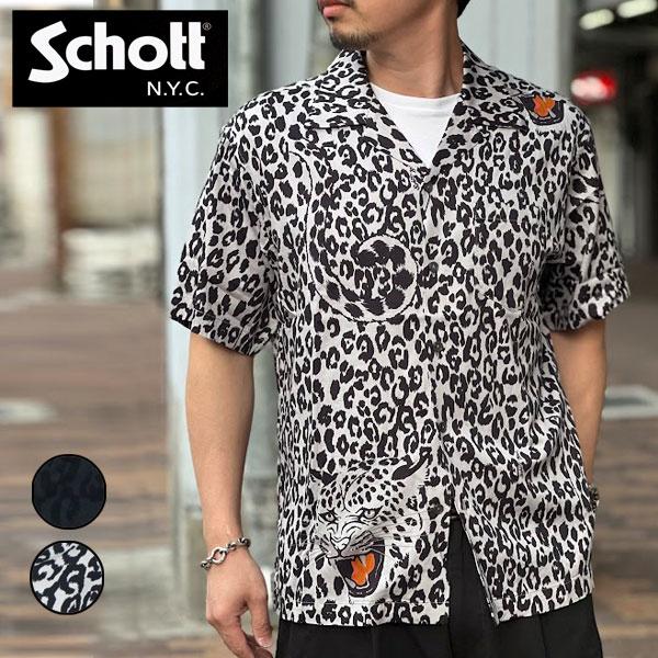 2023SS Schott ( ショット ) HAWAIIAN SHIRT LEOPARD ハワイアンシャツ
