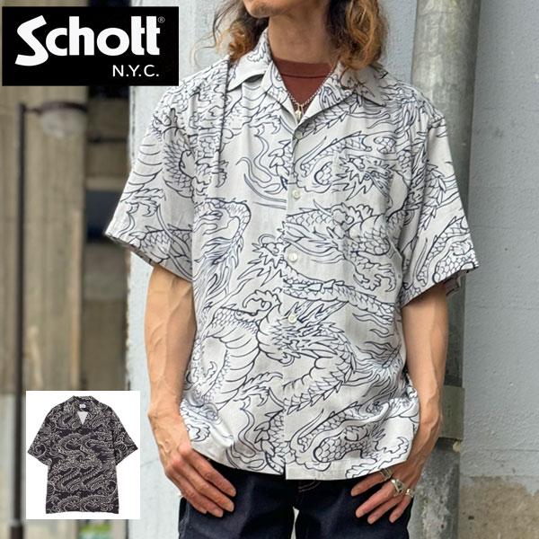 Schott N.Y.C 2024SS HAWAIIAN SHIRT DRAGON / ショット