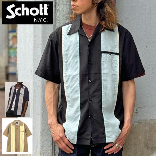 クライミー、schott シャツ２枚セット Schott N.Y.C 2024SS LYOCELL SHIRT 50's 2TONE リヨセルシャツ