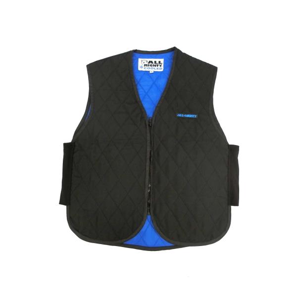 真夏の猛暑対策ウェア ALL MIGHTY ウルトラクールベストカラー：ブラックサイズ：L  胸回り(100-108cm)/フロント[肩から腰]55cm生産国：中国　地球温暖化がもたらす気候変動より夏の平均気温は上がる一方です。そんな炎天下...