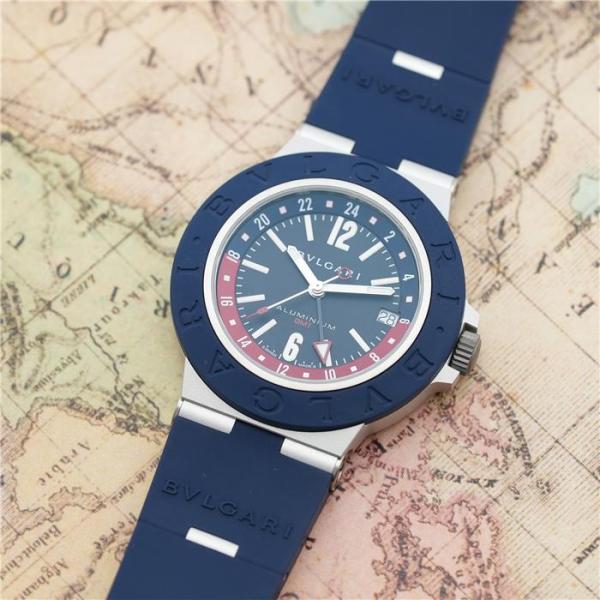 BVLGARI（ブルガリ） アルミニウム BB40C3ATRSLNGMT ブルー 付属品完品