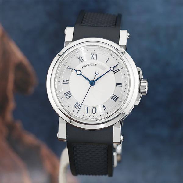 ブレゲ マリーン ラージデイト 5817ST/12/5V8 シルバー BREGUET 中古メンズ 腕時計 送料無料