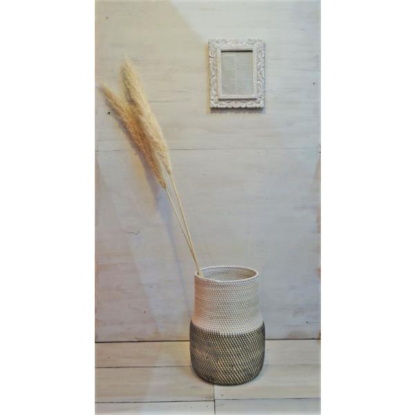 かご カゴ 籐かご ラタン バスケット 円筒 おしゃれ 収納かご 鉢カバー