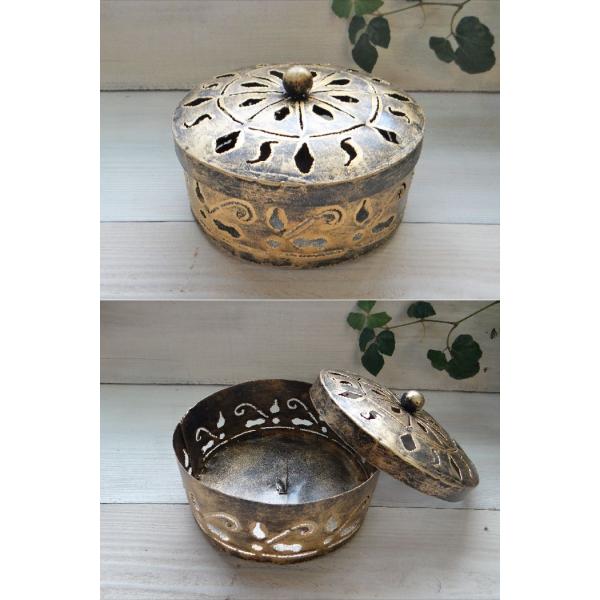 蚊取り線香入れ アジアン エスニック ブリキ製 蚊取り線香ホルダー