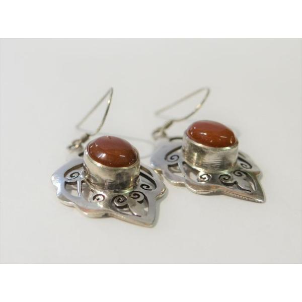 シルバーアクセサリー シルバー 933 ピアス 天然石 ネパール 透かし