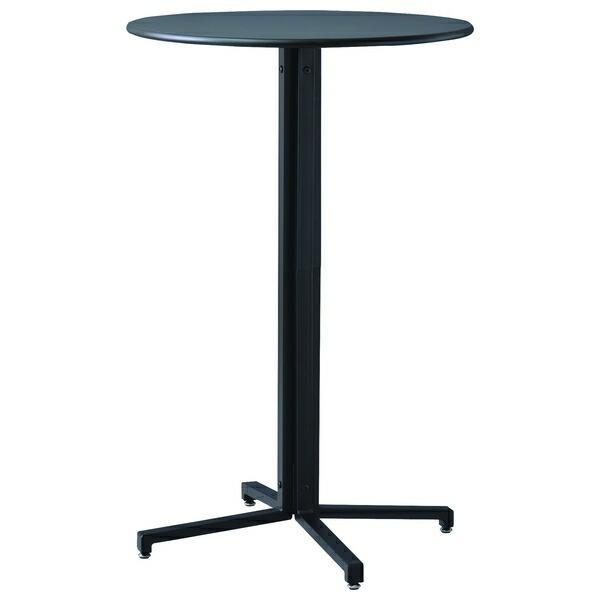 東谷  ダイニングテーブル カフェテーブル 幅60cm 2人用 おしゃれ 丸型 円形 スチール 北欧 モダン PT-332BK
