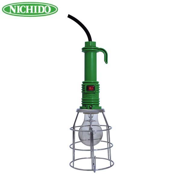 日動工業 防雨型ハンドランプ WHL-100S 防雨耐震球 100W 0.3ｍ スイッチ付き