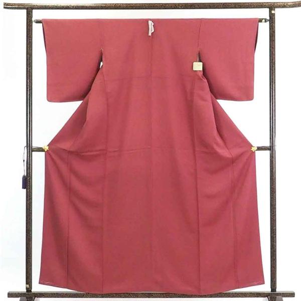 正絹 色無地 七宝繋(未使用品)【裄62cm】 ウォッシャブル色無地 葵七宝 絹鼠 - サキガケ