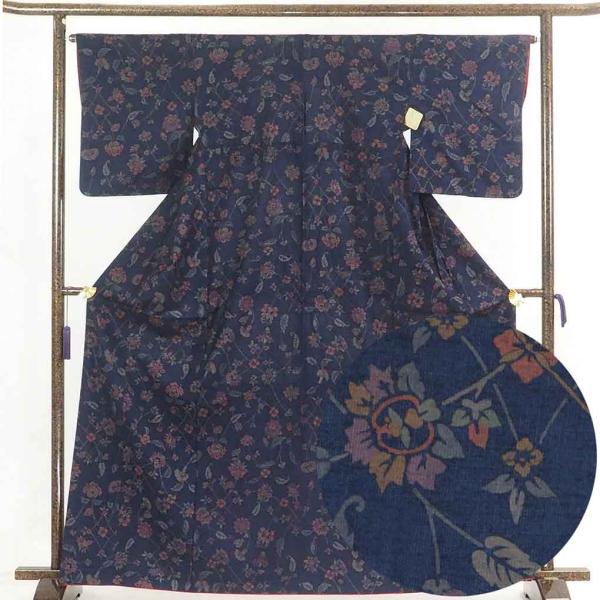 小紋 身丈166cm 裄65cm 前幅22.5cm 後幅30cm 袖丈49cm