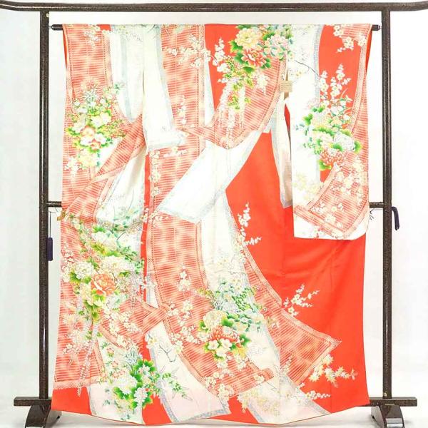 振袖 身丈167cm 裄62cm 前幅22cm 後幅28.5cm 袖丈90cm レディース 袷