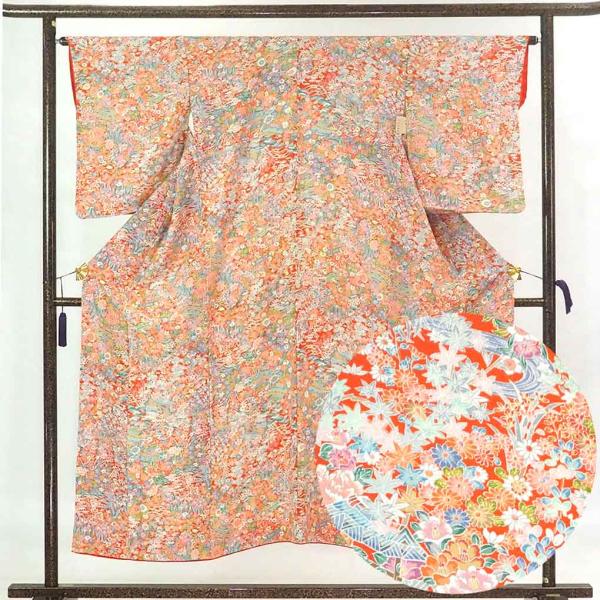 小紋 身丈150cm 裄65cm 前幅24cm 後幅30cm 袖丈52cm レディース