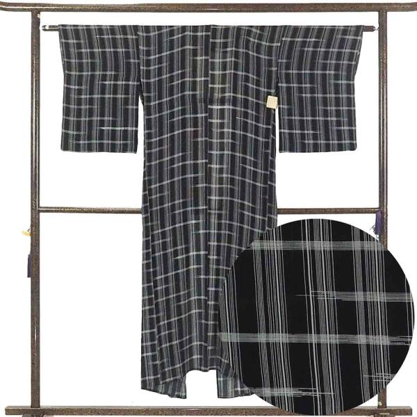 小紋 名品 身丈160cm 裄丈69cm 正絹 【中古】 小紋 身丈166cm 裄丈69.5cm L 単衣 乱菊 灰色 正絹 名品｜中古・古着