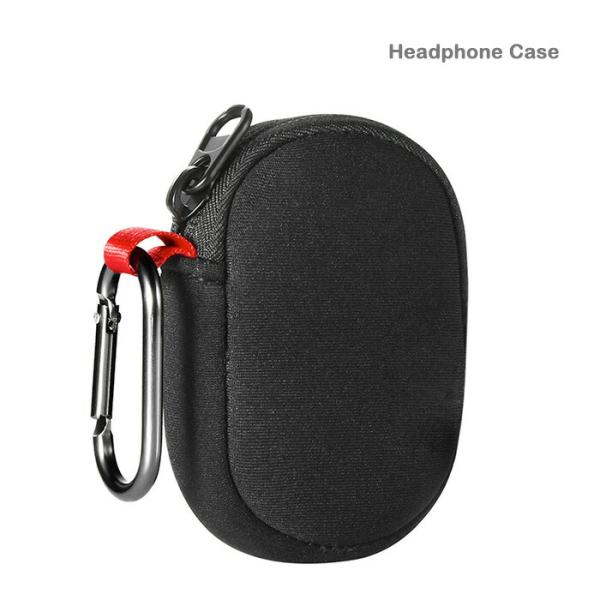 小物収納 ミニポーチ AirPods3 イヤホンケース ケーブルポーチ アウトドア カラビナ付き コード 保護 USB コイン入れ AirPods Pro GalaxyBuds ソフト