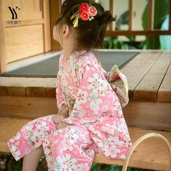 浴衣　女の子　140 花柄　ワンピース浴衣　花柄　レトロ　セパレート　新品 新作 花柄 キッズ 浴衣 子供 セパレート セット ワンピース