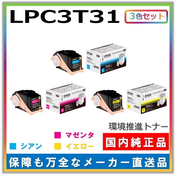 EPSON 純正トナーカートリッジ 3色セット LPC3T31 純正トナー