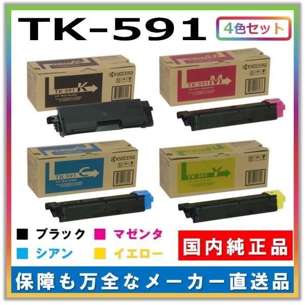 京セラ トナーカートリッジ TK-591 4色セット (ブラック シアン