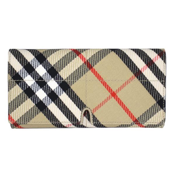 BURBERRY（バーバリー） 財布 レディース フラップ長財布 キャンバス