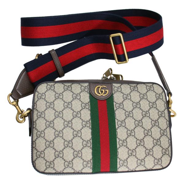 【美品】グッチ クラッチバッグ GGスプリーム マーモント オフィディア PVC GUCCI（グッチ） バッグ レディース 斜め掛けショルダーバッグ