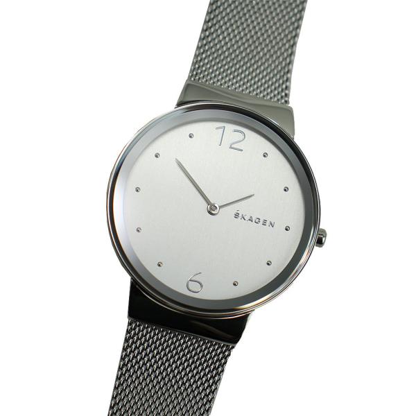 保障できる SKAGEN スチールメッシュ スタンダードウォッチストラップ スカーゲン SKAGEN Grenen ウルトラスリム 二針 チャコールステンレススチール メッシュウォッチ #SKW6829