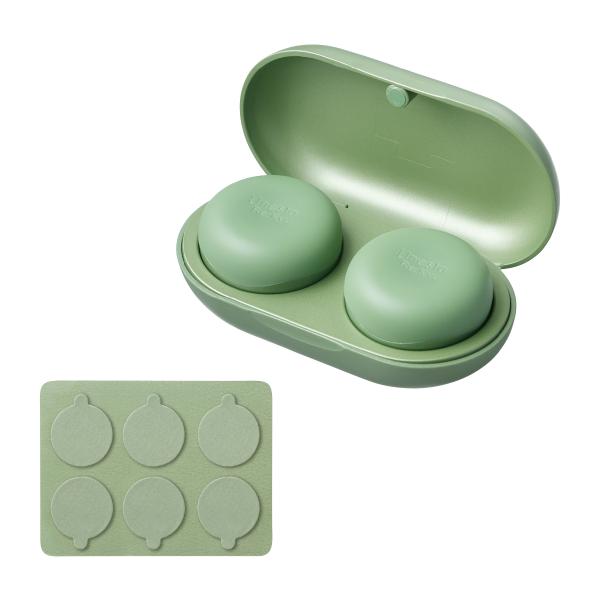 ■商品情報商品名　ユネスタ リキュウ販売名　リキュウセット内容：本体、充電ケース、ACアダプター、充電ケーブル、粘着シール(よもぎ102枚)サイズ：本体：(約)46×22mm充電ケース：(約)115×60×36mm重量：(約)120g(内、...