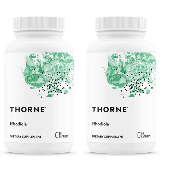 「お得な2本セット」Thorne Research社ロディオラロゼア(イワベンケイ)サプリメント高配合1粒あたり100mg60粒×2本
