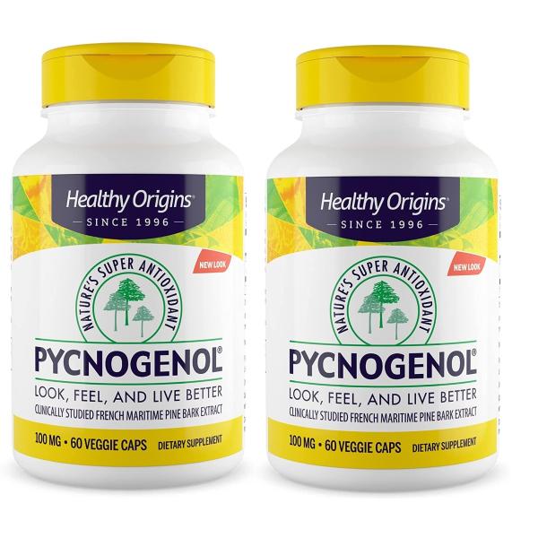 お得な2本セット Healthy Origins社 ヘルシーオリジンズ　ピクノジェノールサプリメント 1粒あたり100mg 配合60粒×2本Healthy Origins Pycnogenol Nature…