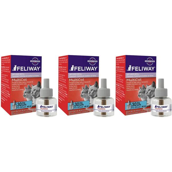 お得な3本セット 詰め替え用 FELIWAY社FELIWAYマルチキャットカーミングディフューザーリフィル48ml×3本FELIWAY MultiCat Calming Diffuser Refill48ml×3bottle