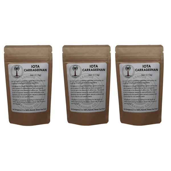 お得な3袋セット Landor Enterprises社Iota Carrageenan 4 Ounces 113g ×3袋