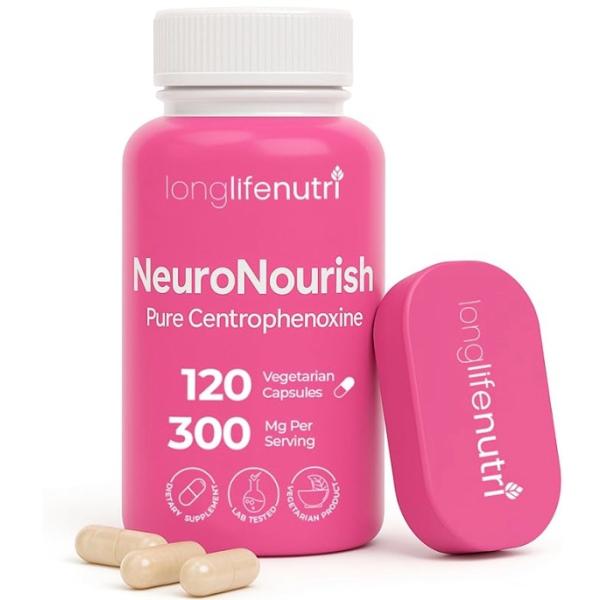 LongLifeNutri 社 セントロフェノキシン サプリメント1粒あたり300mg配合120粒入り Centrophenoxine