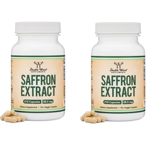 「お得な2本セット」Double Wood Supplements社1粒あたり Satiereal サティリアル サフランエキス サフラナール0.3％ 88.25mg配合 サフラン サプリメント 210…