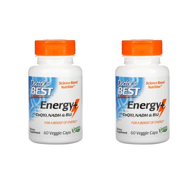 「お得な2本セット」Doctor's Bes社エネルギー+コエンザイムQ10とNADH＆B12配合サプリメント60粒×2本