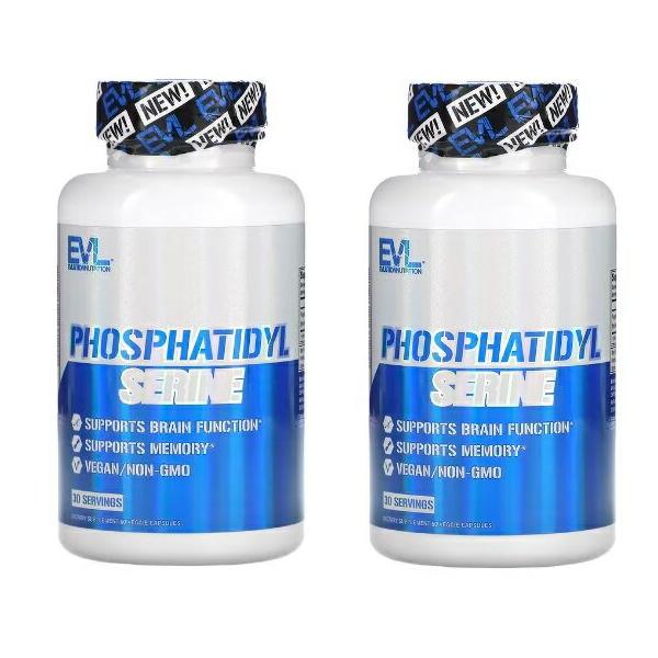 「お得な2本セット」EVLution Nutrition社 ホスファチジルセリン サプリメント 1粒あたり150mg配合60粒×2本　サプリメント PhosphatidylSerine Supplement  …