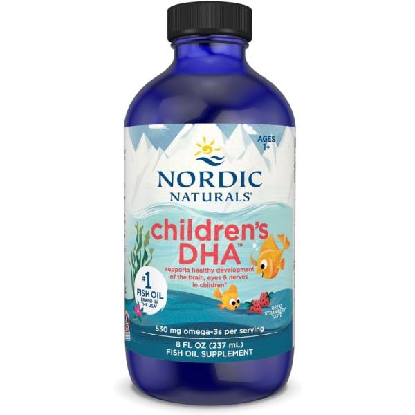 NORDIC NATURALS社　チルドレンズ DHA液ストロベリー 8fl.oz　液体 フィッシュオイル サプリメント 237ml