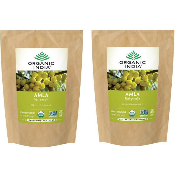 大容量454g ×2袋「お得な2袋セット」Organic India 社 天然 オーガニック アムラ 粉末 454g ×2袋フルーツパウダーアムラ サプリメント アムラ 果実 アーマラ…