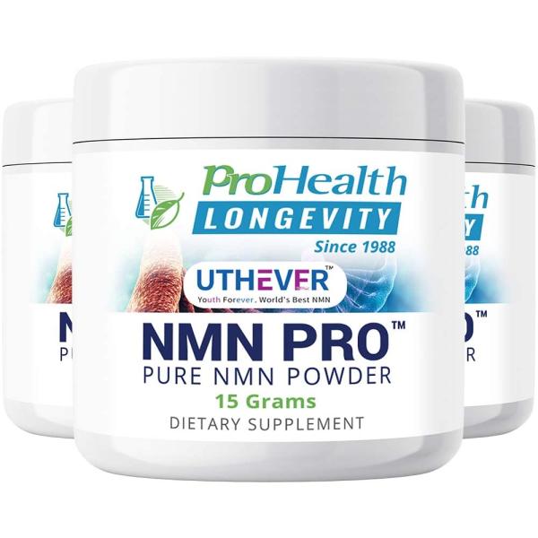 お得な3個セット」Pro Health Longevity社NMN粉末(NMNパウダー)サプリメント食品15g(60回分)×3個