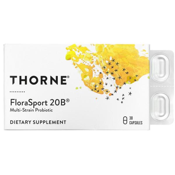 Thorne Research社フローラスポーツ20B, 30粒・乳酸菌カゼイ菌他3種類200個