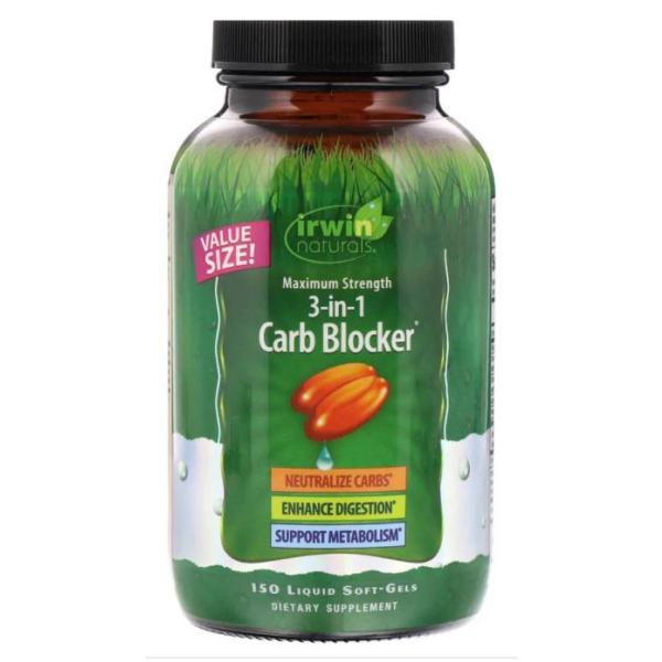 Irwin Naturals社 3-in-1 Carb Blocker 3-in-1 カーブ ブロッカー 150粒入り 3-in-1カーボブロッカー