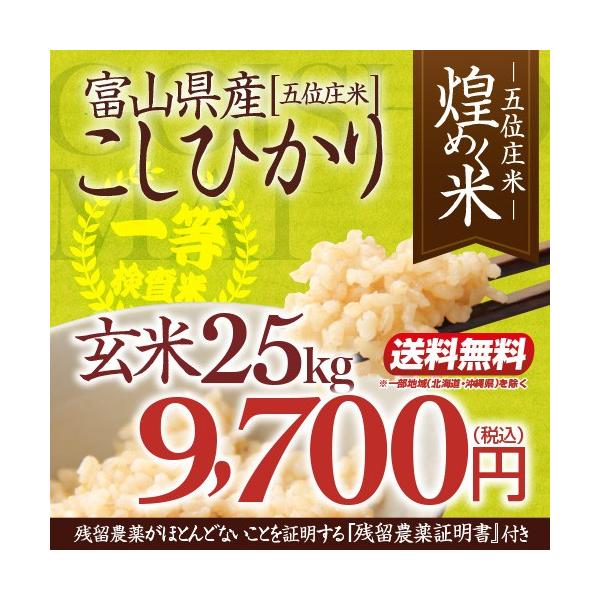 ✳️玄米✳️関東、東海、信越、関西地方限定 富山県産コシヒカリ玄米