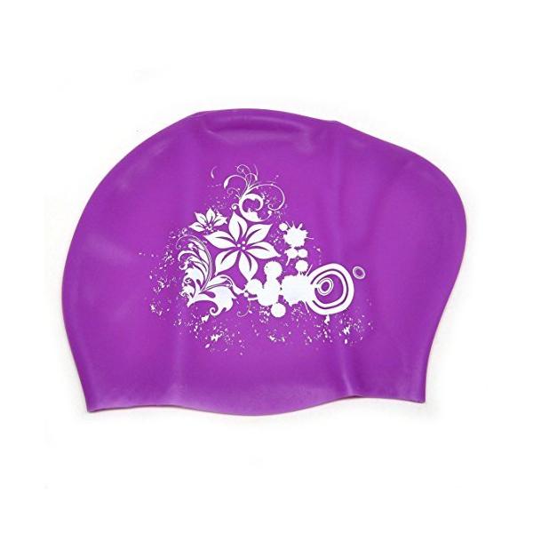 花柄 シリコン スイムキャップ