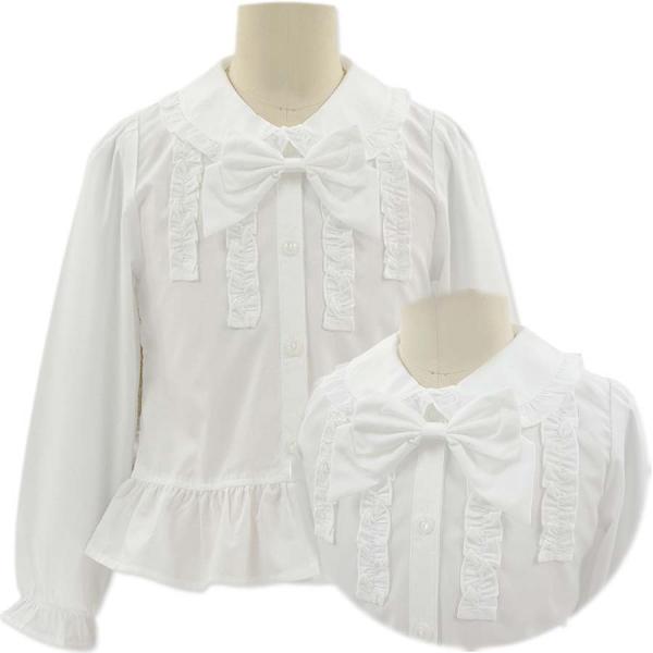 女の子 リボン付 白 フリル ブラウス 1506 長袖 標準体 110 1 130 140 150 160 170 白ブラウス Buyee Buyee 日本の通販商品 オークションの代理入札 代理購入
