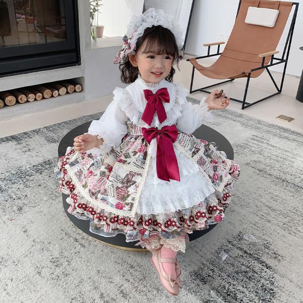 ワンピース 子供 ロリータ キッズ 長袖 メイド ロリータ服 女の子 洋服 秋冬 七五三 コスプレ 子どもドレス クリスマス ゴスロリ Lolita 90 100 110 1 130 Buyee Servicio De Proxy Japones Buyee Compra En Japon