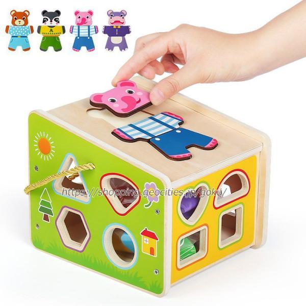 オモチャ　知育玩具　木製 ３点セット Amazon | Qizebaby 木製 おもちゃ 2歳 3歳 モンテッソーリ教育