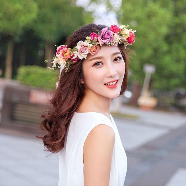 花冠 ウェディング 結婚式 パーティー 安い 花輪 花嫁 写真撮り ヘッドドレス 花かんむり 髪飾り 森ガール 海外旅行 ブライダル ヘアアクセサリー hh022 悟空 通販 Yahoo ショッピング
