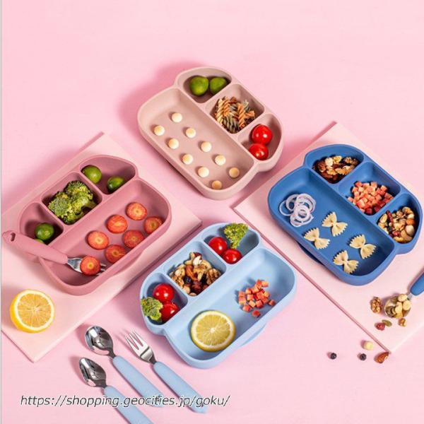 子供用食器 ベビー 食器 ランチプレート 滑り止め ベビー食器 離乳食 赤ちゃん 皿 幼児 かわいい 祝い 子ども 安全 可愛い こども 誕生日 レビュー高評価のおせち贈り物 子供