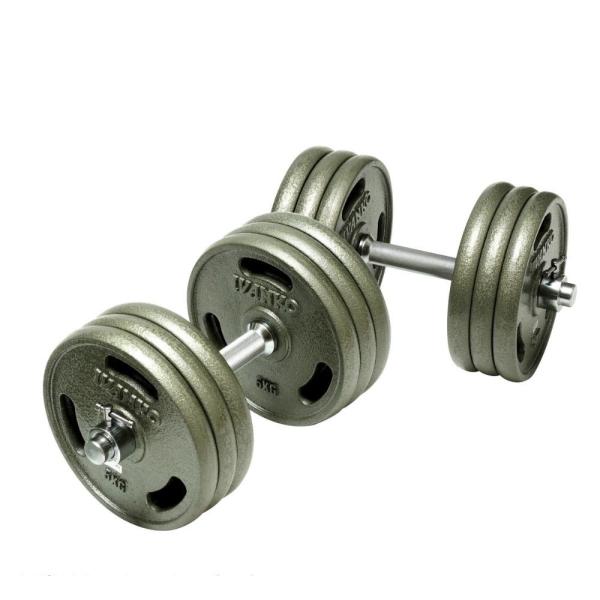 IVANKO] 片側30kgダンベルセット（ノーマルバー）28mm径 スタンダード