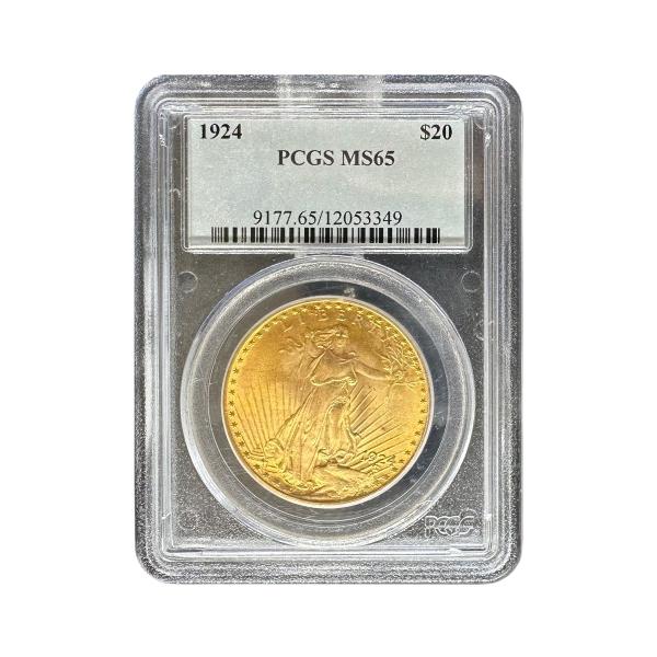 保証書・スラブ付き] 1924年 (新品) アメリカ「ダブル イーグル